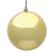 Gold Shiny UV Drilled Cap Ball Ornament, 8 in.